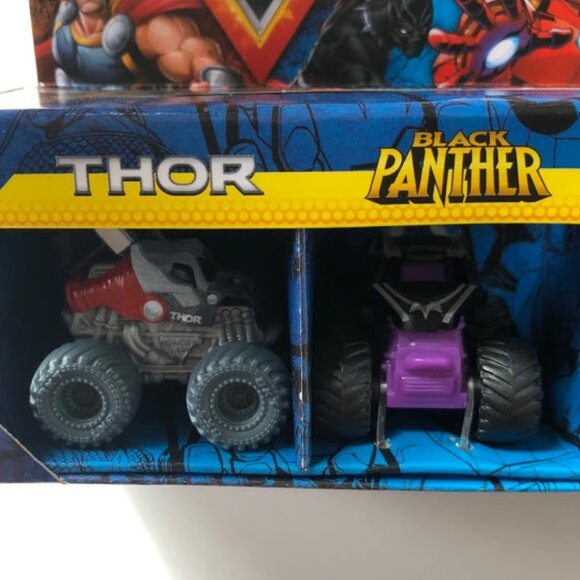 Monster Jam Mini Monster Trucks: Marvel Series 1 - Thor, Black Panther, Iron Man - Picture 4 of 4